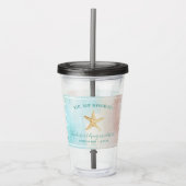 Custom Beach Themed Wedylic Tumbler Acryltrinkbecher (Vorderseite)