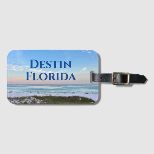 Custom Beach Town Schönes Ocean Foto Gepäckanhänger (Vorderseite (Horizontal))