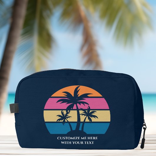 Custom Beach Vacation Niedlich Tropical Palm Tree Waschbeutel