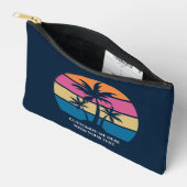 Custom Beach Vacation Niedlich Tropical Palm Tree  Zubehörtasche (Offen)