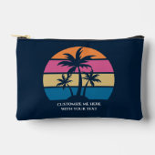 Custom Beach Vacation Niedlich Tropical Palm Tree  Zubehörtasche (Vorderseite)