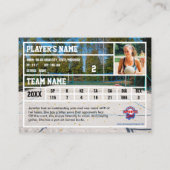 Custom Beach Volleyball Trading Card (Light Aquama Telefonnummerkarte (Rückseite)