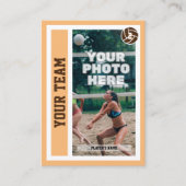 Custom Beach Volleyball Trading Card (Sand) Telefonnummerkarte (Vorderseite)
