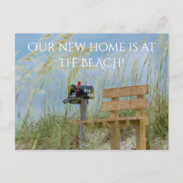 Custom Beach Wir haben den Adresswechsel verschobe Postkarte