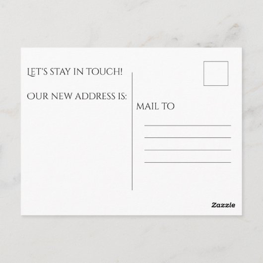 Custom Beach Wir haben den Adresswechsel verschobe Postkarte (Rückseite)