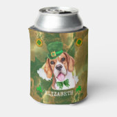 Custom Beagle Gold St Patricks Dosenkühler (Kanne Rückseite)
