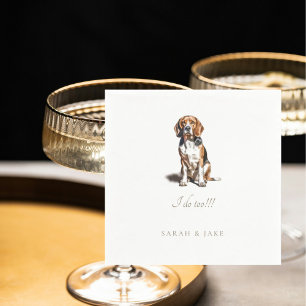 Custom Beagle Wedding Napkins Serviette