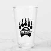 Custom Bear Claw Beer Glass Tumblr Glas (Vorderseite)