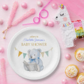 Custom Bear lesen ein Buch Baby Shooter Pappteller (Party)