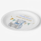 Custom Bear lesen ein Buch Baby Shooter Pappteller (Schrägansicht)