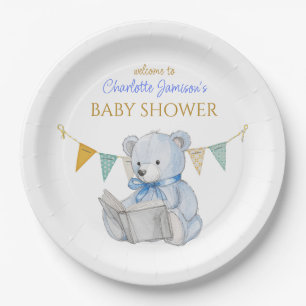 Custom Bear lesen ein Buch Baby Shooter Pappteller
