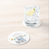 Custom Bear lesen ein Buch Baby Shooter Runder Pappuntersetzer (Vor Ort)