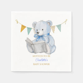 Custom Bear lesen ein Buch Baby Shooter Serviette