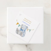 Custom Bear lesen ein Buch Danke Baby Dusche Geschenkanhänger (Beispiel)