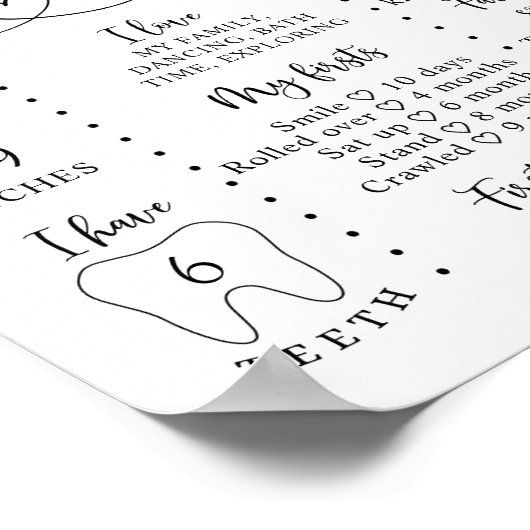 Custom bear Milestone Poster (Ecke)