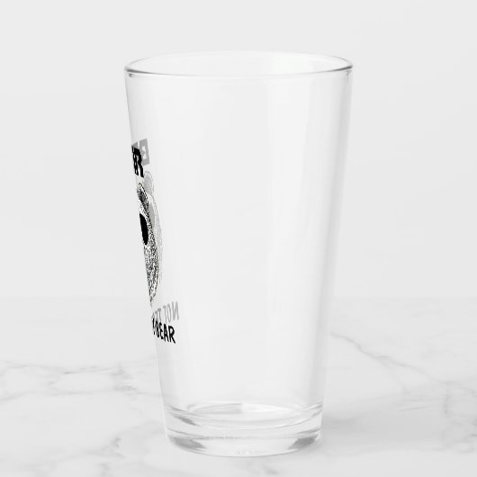 Custom BEAR NOT TEDDY BEAR Men Funny Geschenk für  Glas (Links)