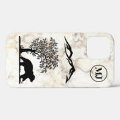 Custom Bear Silhouette Apple iPhone 12 Tough Case (Rückseite (Horizontal))