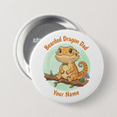 Custom Bearded Dragon Dad Button (Vorne & Hinten)