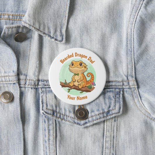 Custom Bearded Dragon Dad Button (Beispiel)