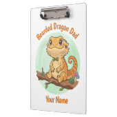 Custom Bearded Dragon Dad Clipboard Klemmbrett (Links)