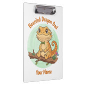 Custom Bearded Dragon Dad Clipboard Klemmbrett (Rechts)