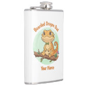 Custom Bearded Dragon Dad Flask Flachmann (Rechts)