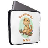 Custom Bearded Dragon Dad Laptop Sleeve (Vorne Rechts)