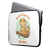 Custom Bearded Dragon Dad Laptop Sleeve (Vorderseite Links)