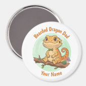 Custom Bearded Dragon Dad Magnet (Vorderseite/Rückseite)
