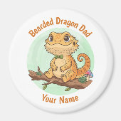 Custom Bearded Dragon Dad Magnet (Vorne)