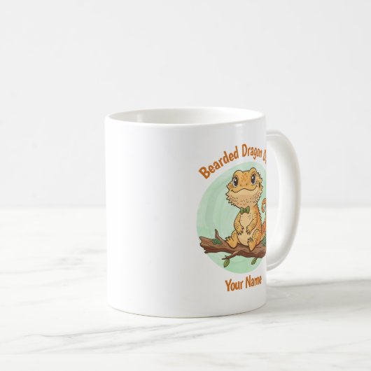 Custom Bearded Dragon Dad Mug Kaffeetasse (VorderseiteRechts)