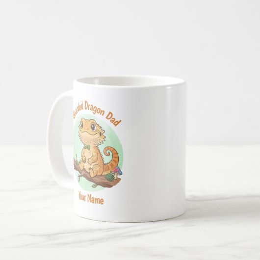 Custom Bearded Dragon Dad Mug Kaffeetasse (Vorderseite Links)