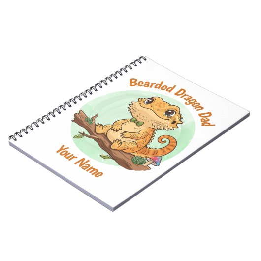 Custom Bearded Dragon Dad Notebook Notizblock (Linke Seite)