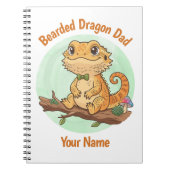 Custom Bearded Dragon Dad Notebook Notizblock (Vorderseite)