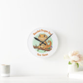 Custom Bearded Dragon Dad Wall Clock Runde Wanduhr (Zuhause)