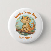 Custom Bearded Dragon Mom Button (Vorderseite)