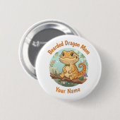 Custom Bearded Dragon Mom Button (Vorne & Hinten)
