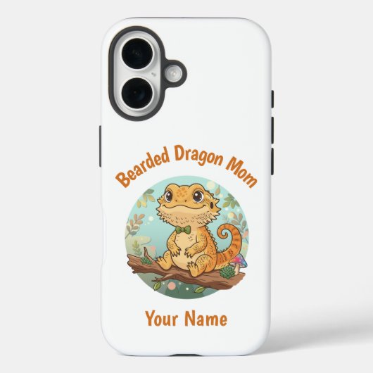 Custom Bearded Dragon Mom iPhone Case (Rückseite)