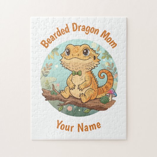 Custom Bearded Dragon Mom Jigsaw Puzzle (Vertikal)