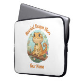 Custom Bearded Dragon Mom Laptop Sleeve (Vorderseite Links)
