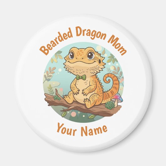 Custom Bearded Dragon Mom Magnet (Vorne)