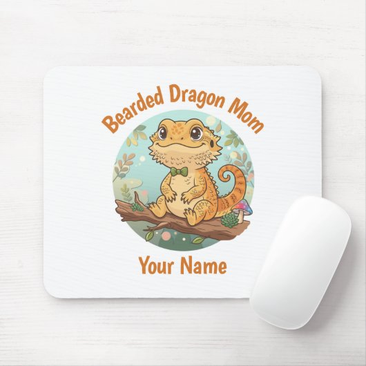 Custom Bearded Dragon Mom Mouse Pad Mousepad (Mit Mouse)