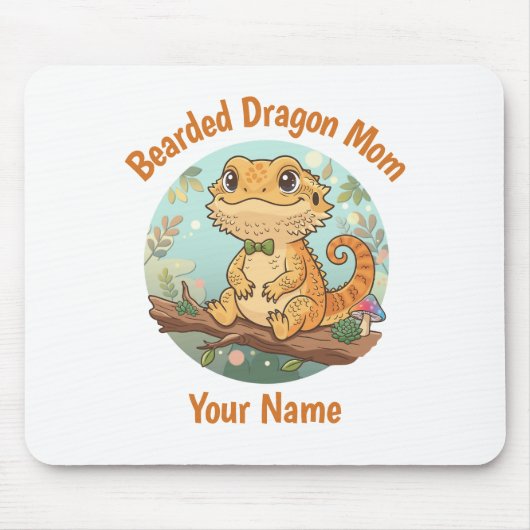 Custom Bearded Dragon Mom Mouse Pad Mousepad (Vorne)
