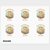 Custom Bearded Dragon Mom Square Stickers (Blatt)