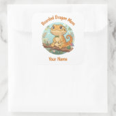 Custom Bearded Dragon Mom Square Stickers (Tasche)