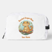 Custom Bearded Dragon Mom Toiletry Bag Waschbeutel (Rückseite)