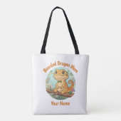 Custom Bearded Dragon Mom Tote Bag Tasche (Rückseite)