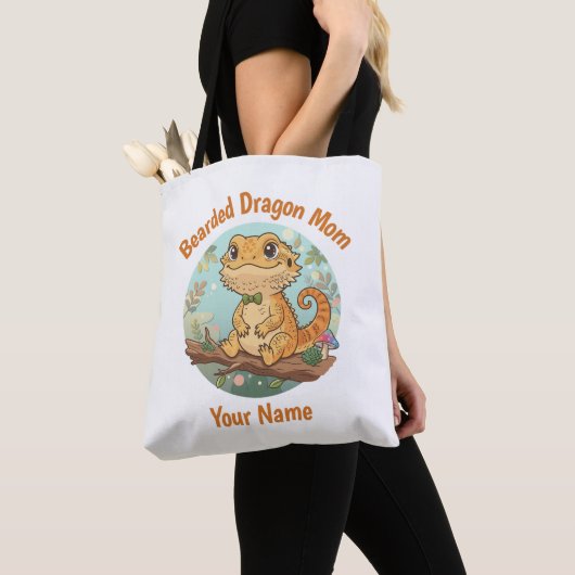 Custom Bearded Dragon Mom Tote Bag Tasche (Von Nahem)