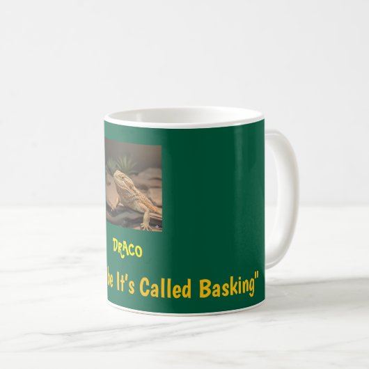 Custom Bearded Dragon Photo Gift Kaffeetasse (VorderseiteRechts)