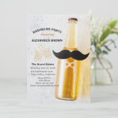 Custom Beautiful Bachelor Party Whiskey Einladung (Stehend Vorderseite)